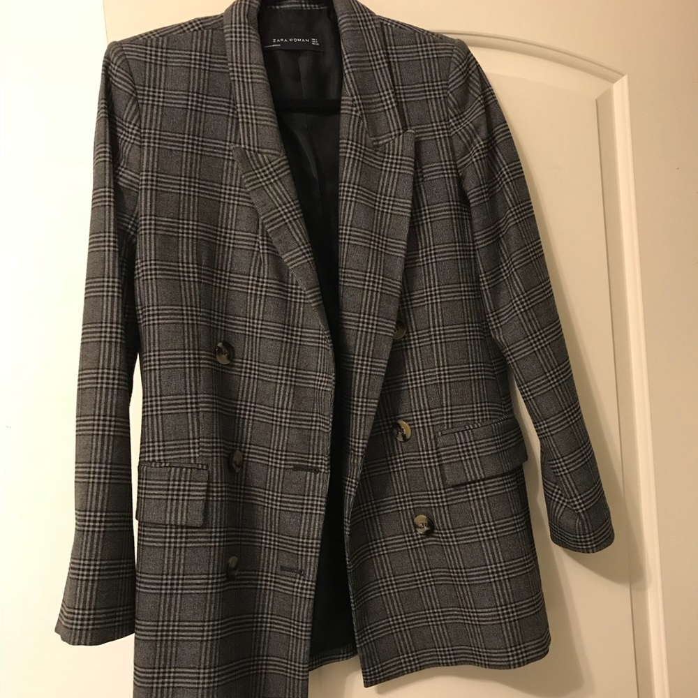 Zara check blazer